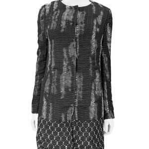 Elie Tahari Coat/ Dress/ Black & White Print/ LARGE